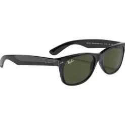 Lunettes de soleil Ray Ban RB2132 New Wayfarer Classic Polished Black Green G-15