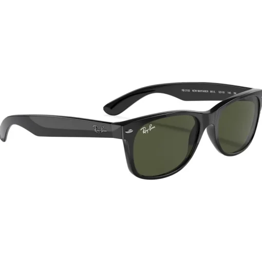 Lunettes de soleil Ray Ban RB2132 New Wayfarer Classic Polished Black Green G-15