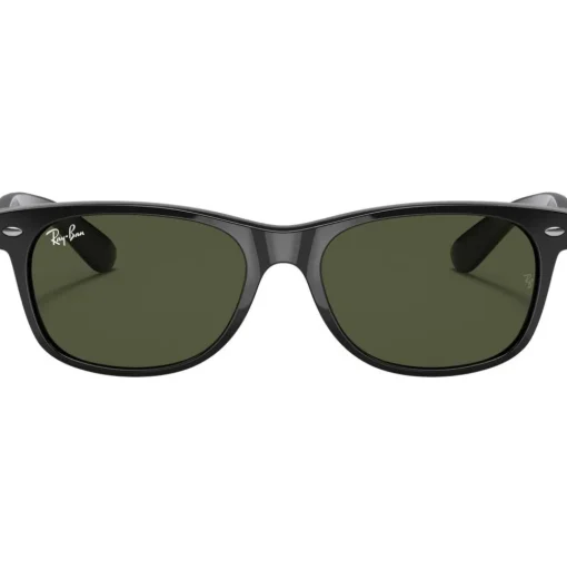 Lunettes de soleil Ray Ban RB2132 New Wayfarer Classic Polished Black Green G-15