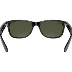 Lunettes de soleil Ray Ban RB2132 New Wayfarer Classic Polished Black Green G-15