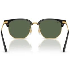 Lunettes de soleil Ray Ban New Clubmaster Kids Polished Black Gold Dark Green