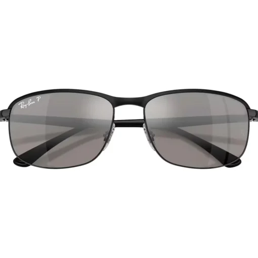 Lunettes de soleil Ray Ban RB3671CH Polished Black Chromance Silver Polar