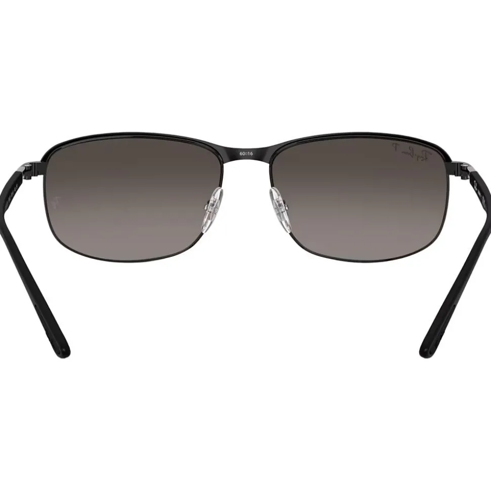 Lunettes de soleil Ray Ban RB3671CH Polished Black Chromance Silver Polar
