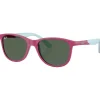 Lunettes de soleil Ray Ban RJ9077S Disney Sun Kids Lilo & Stitch Polished Fucsia Dark Green