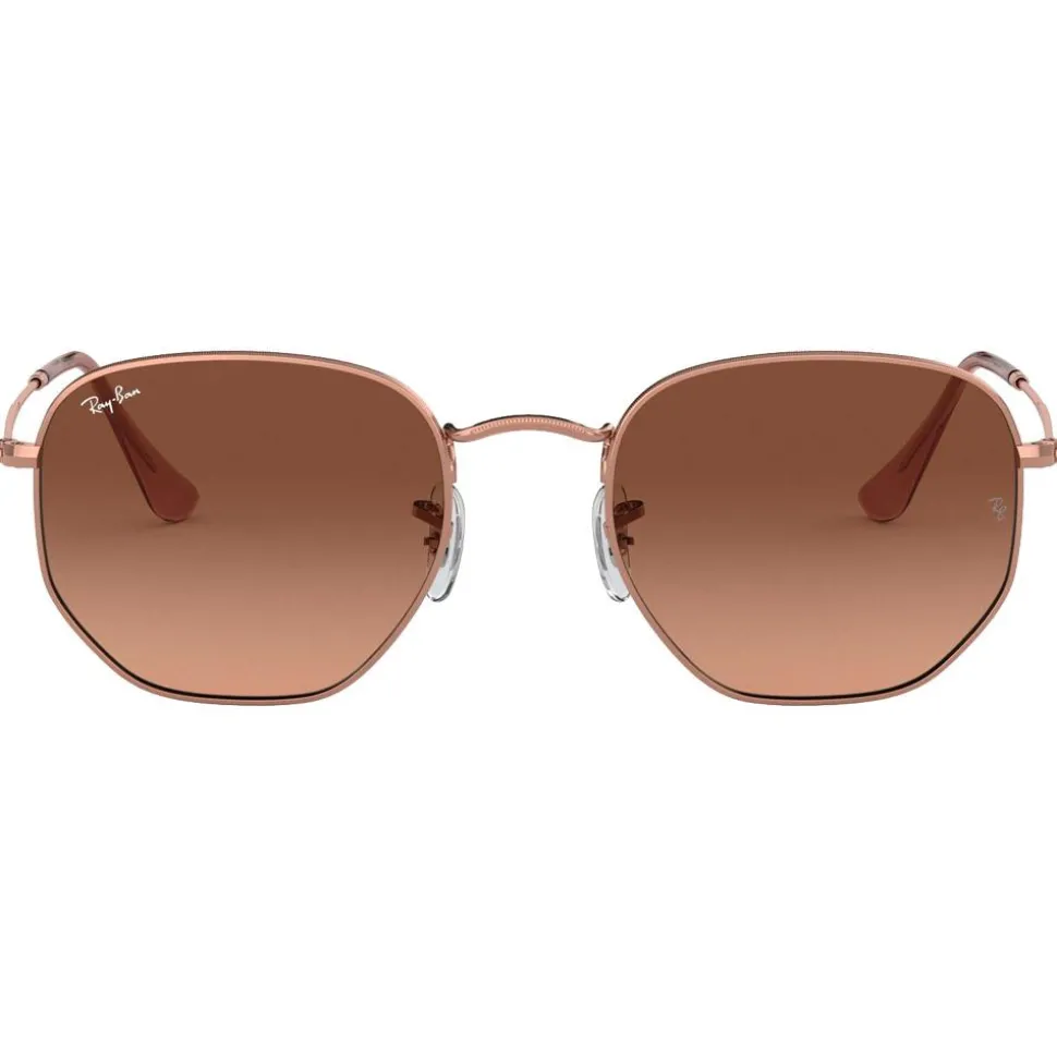 Lunettes de soleil Ray Ban RB3548N Hexagonal Flat Polished Copper Gradient Brown