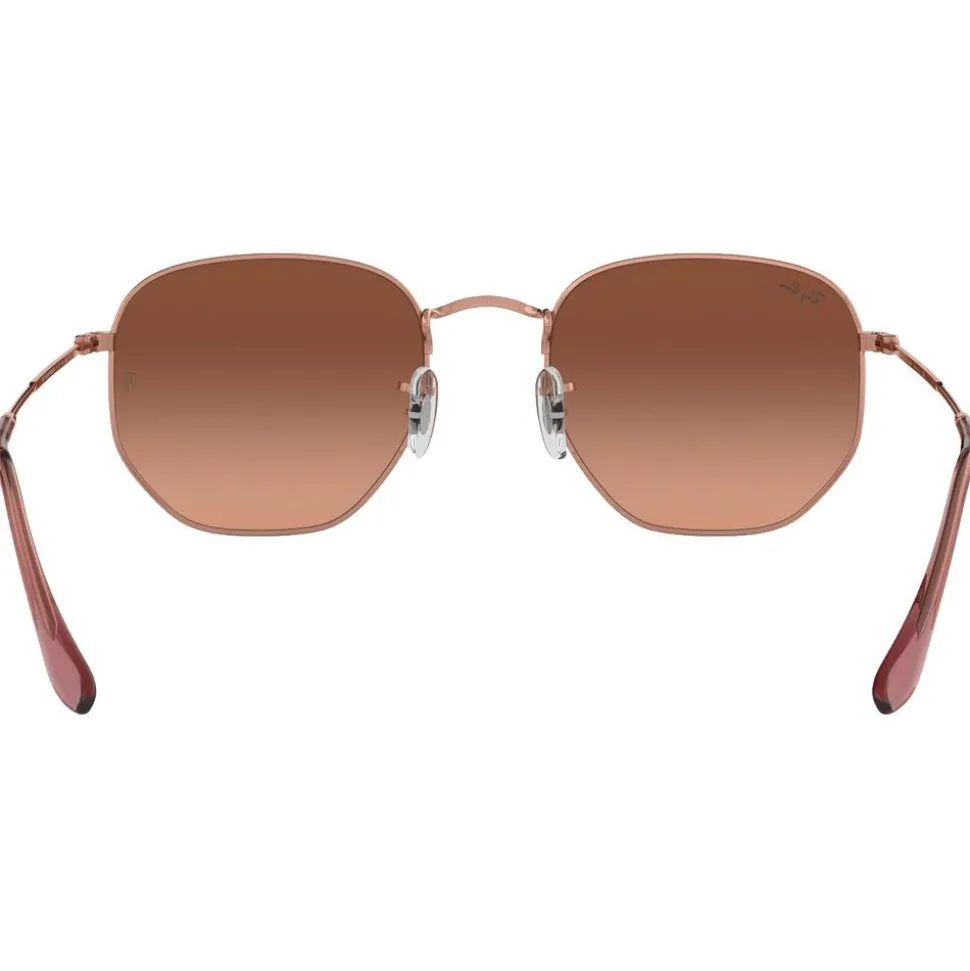 Lunettes de soleil Ray Ban RB3548N Hexagonal Flat Polished Copper Gradient Brown