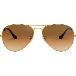 Lunettes de soleil Ray Ban RB3025 Aviator Polished Gold Light Brown Gradient