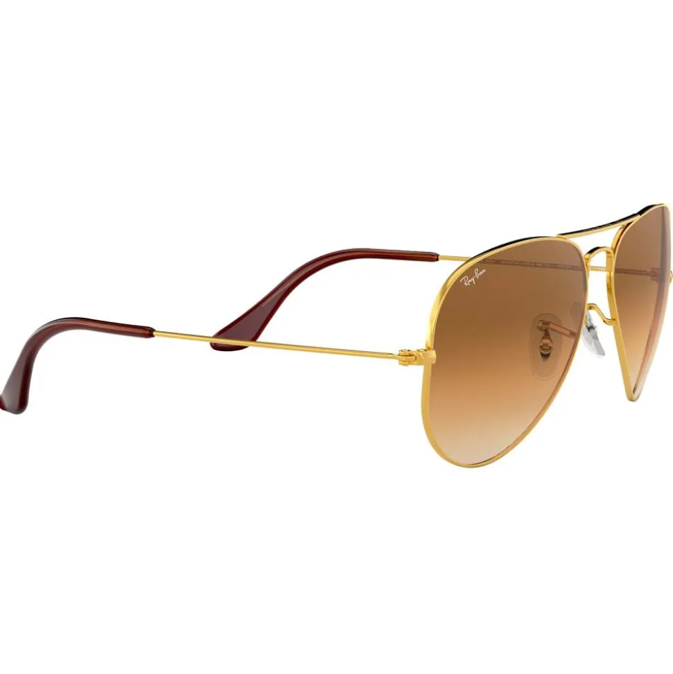 Lunettes de soleil Ray Ban RB3025 Aviator Polished Gold Light Brown Gradient