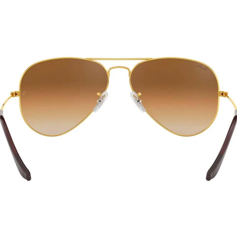 Lunettes de soleil Ray Ban RB3025 Aviator Polished Gold Light Brown Gradient