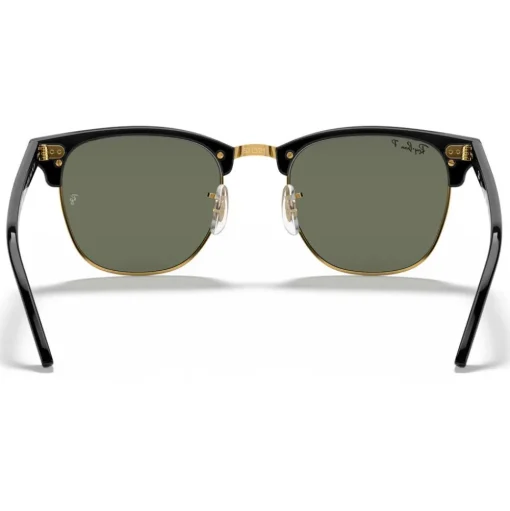 Lunettes de soleil Ray Ban RB3016 Clubmaster Classic Polished Black Gold Green G-15 Polar