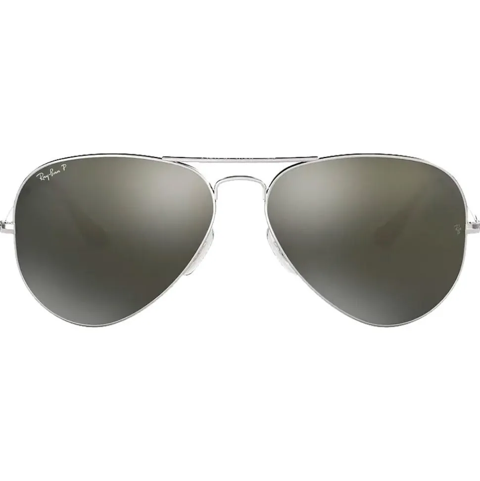 Lunettes de soleil Ray Ban RB3025 Aviator Polished Silver Grey Polarized