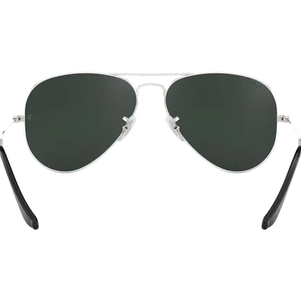 Lunettes de soleil Ray Ban RB3025 Aviator Polished Silver Grey Polarized
