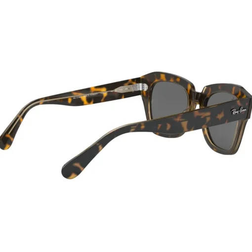 Lunettes de soleil Ray Ban RB2186 State Street Polished Havana Brown Transparent Dark Grey
