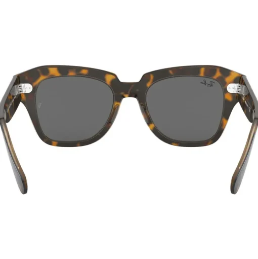 Lunettes de soleil Ray Ban RB2186 State Street Polished Havana Brown Transparent Dark Grey