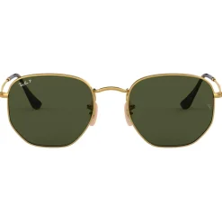 Lunettes de soleil Ray Ban RB3548N Hexagonal Flat Polished Gold Polar Green