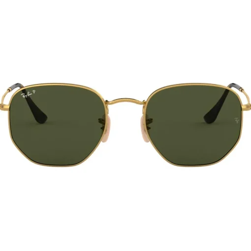 Lunettes de soleil Ray Ban RB3548N Hexagonal Flat Polished Gold Polar Green
