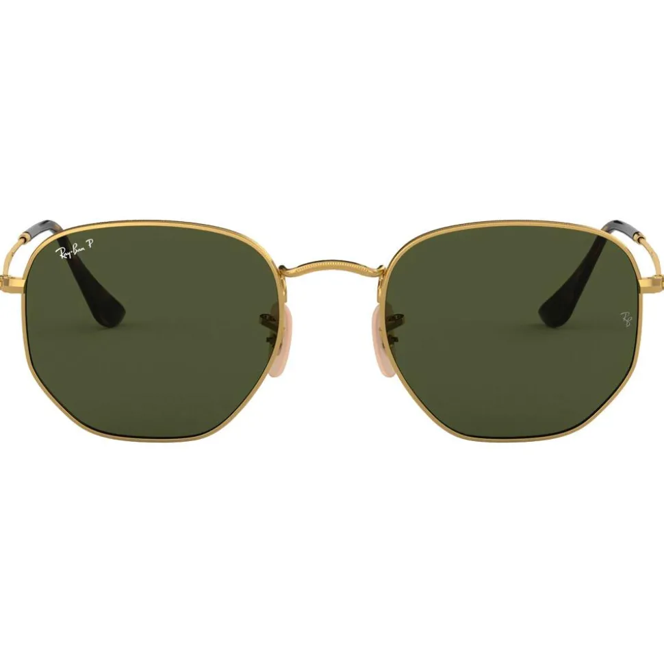 Lunettes de soleil Ray Ban RB3548N Hexagonal Flat Polished Gold Polar Green
