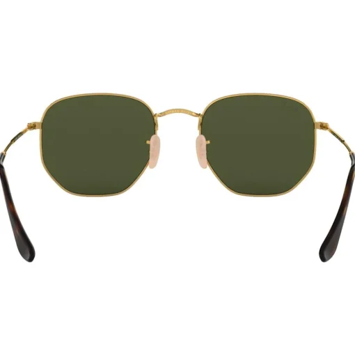 Lunettes de soleil Ray Ban RB3548N Hexagonal Flat Polished Gold Polar Green