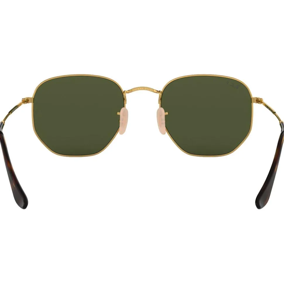 Lunettes de soleil Ray Ban RB3548N Hexagonal Flat Polished Gold Polar Green