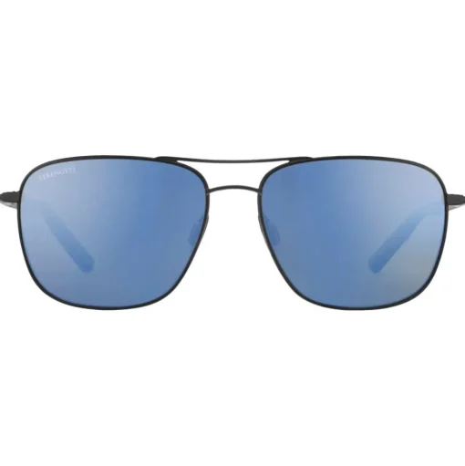 Lunettes de soleil Serengeti Spello Matte Black Mineral Polarized 555nm Blue