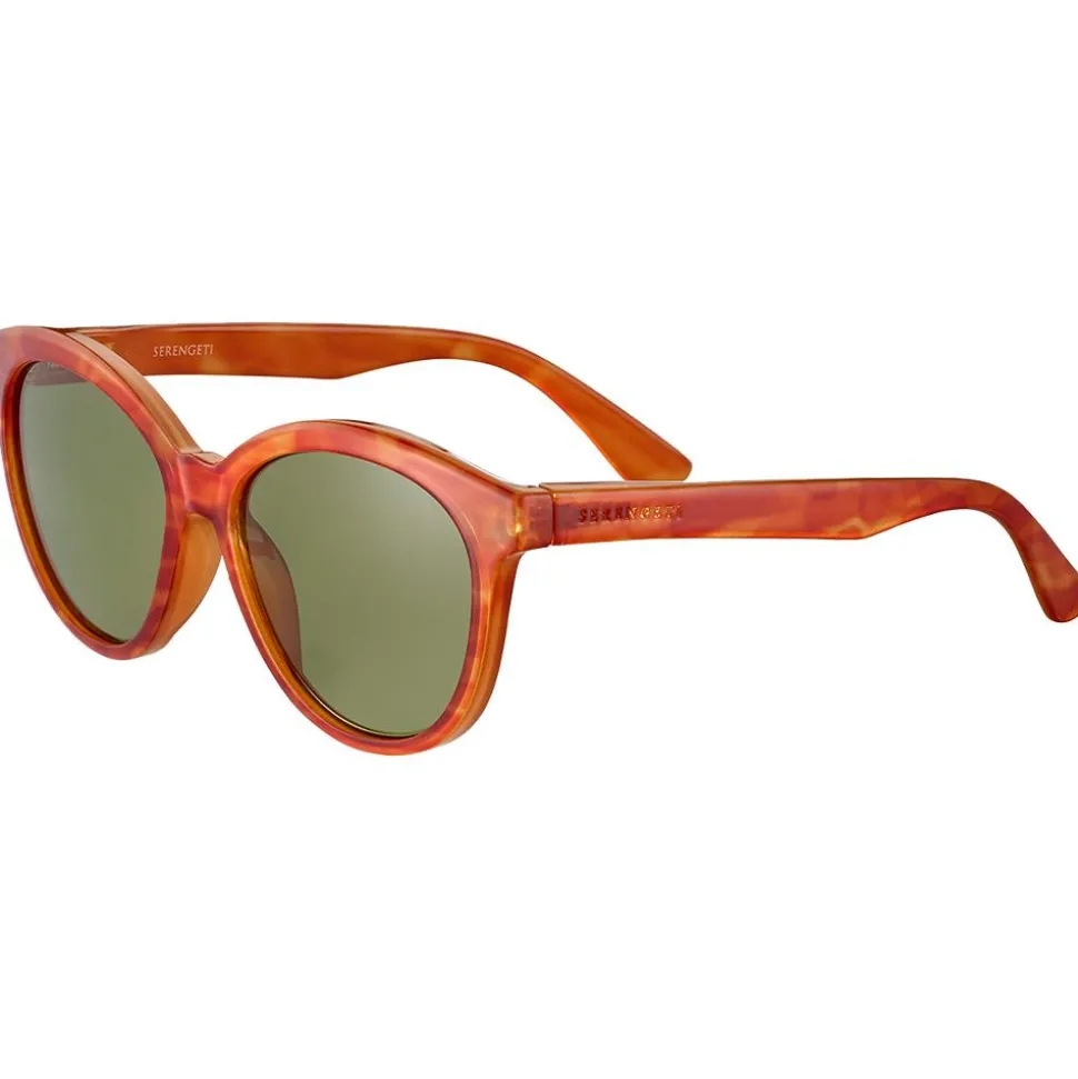 Lunettes de soleil Serengeti Endee Shiny Milky Vintage Tortoise Saturn 555nm