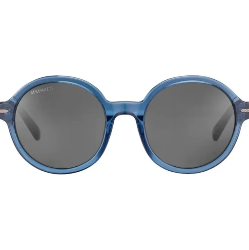 Lunettes de soleil Serengeti Joan Shiny Transparent Fed Blue Mineral Polarized Smoke