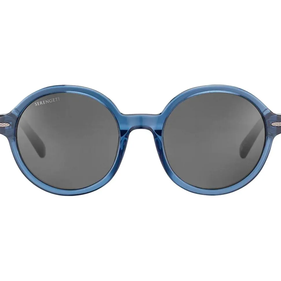 Lunettes de soleil Serengeti Joan Shiny Transparent Fed Blue Mineral Polarized Smoke
