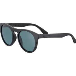 Lunettes de soleil Serengeti Kingman Matte Black Saturn Polarized Petrol Blue