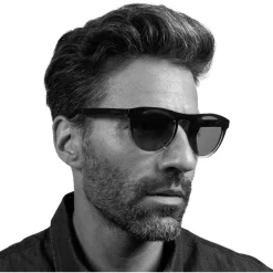 Lunettes de soleil Serengeti Kingman Matte Black Saturn Polarized Petrol Blue