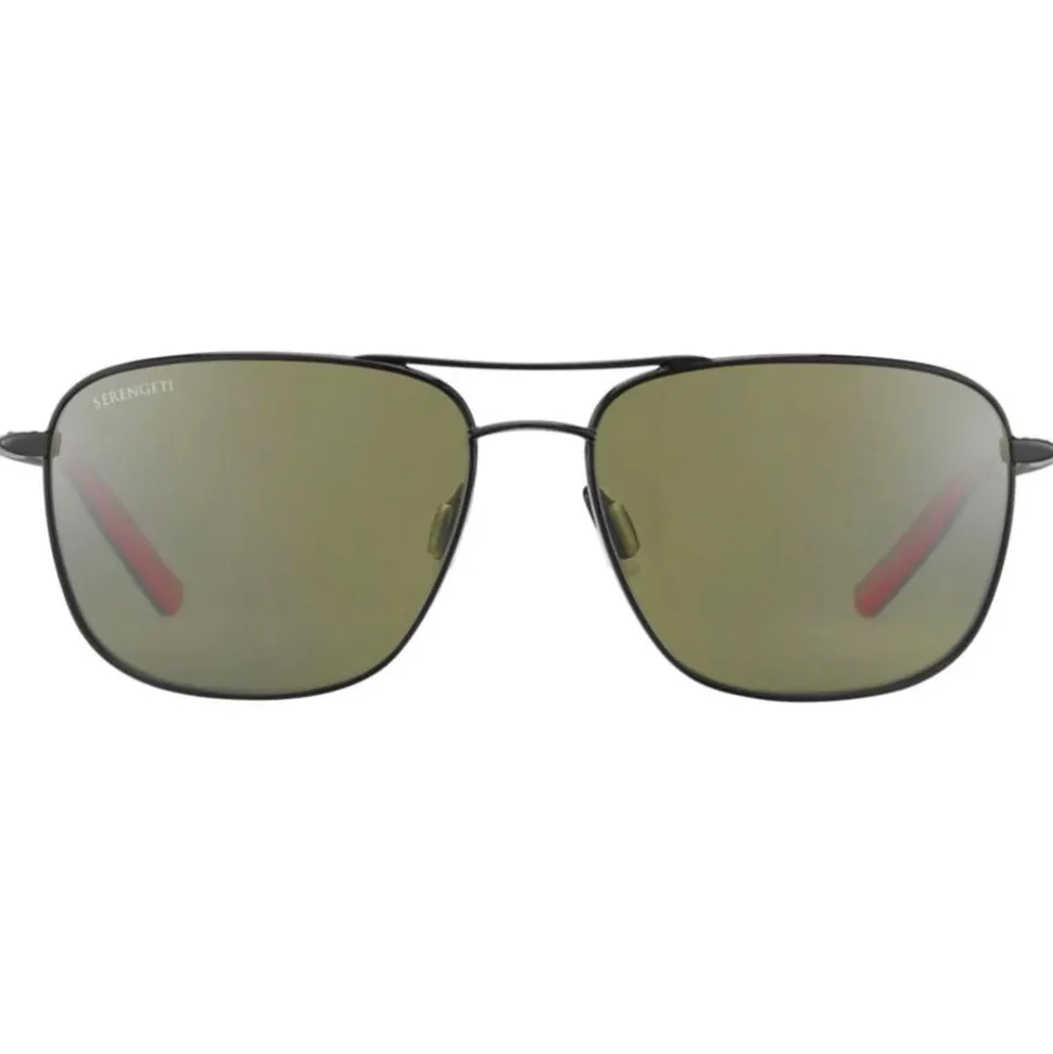 Lunettes de soleil Serengeti Spello Shiny Black Red Mineral Polarized 555nm