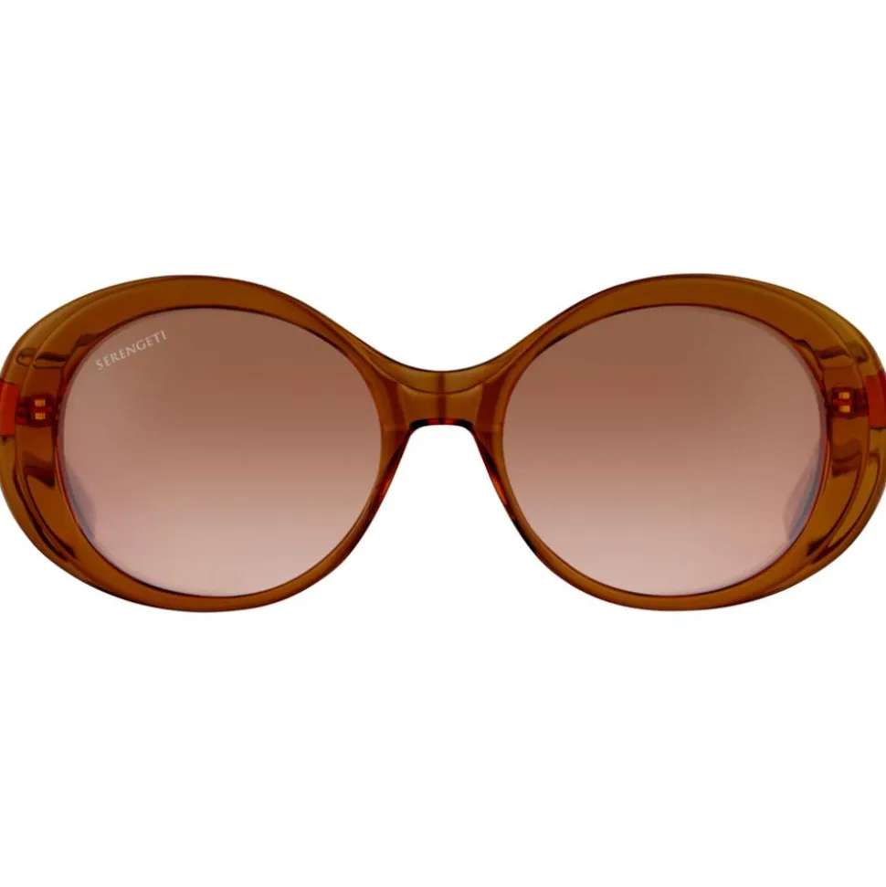 Lunettes de soleil Serengeti Bacall Shiny Crystal Caramel Brown Drivers Gradient