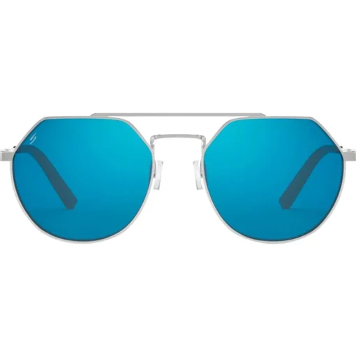 Lunettes de soleil Serengeti Shelby Shiny Silver Spirit Polarized 555nm Blue