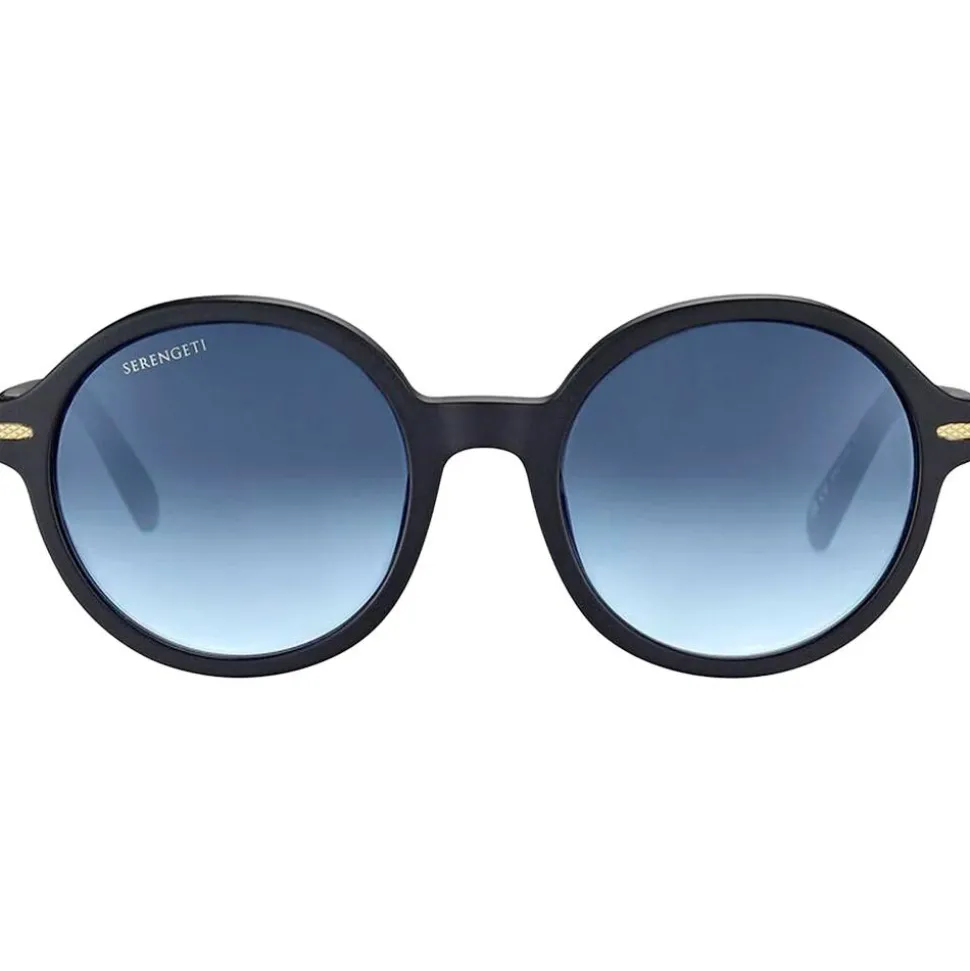 Lunettes de soleil Serengeti Joan Matte Black Mineral Polarized Blue Gradient
