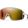 Lunettes de soleil Smith Pursuit Matte Bone Chromapop Glacier Photochromic Copper To Gray Gold Mirror