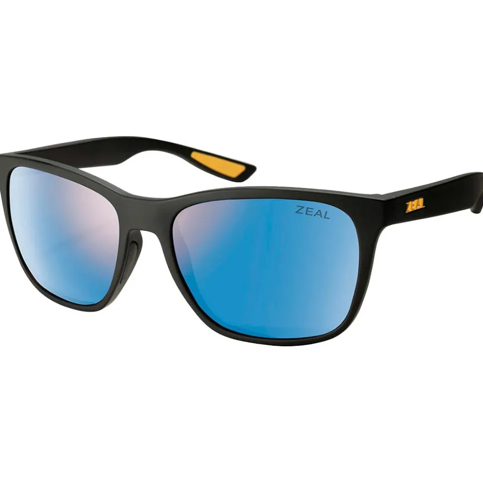 Lunettes de soleil Zeal Fremont Matte Black Ellume Polarized Horizon Blue