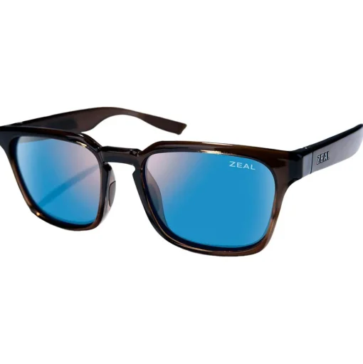 Lunettes de soleil Zeal Whittier Transparent Light Brown Ellume Polarized Horizon Blue