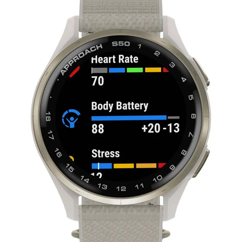 Montre GPS Garmin Approach S50 Cream Gold