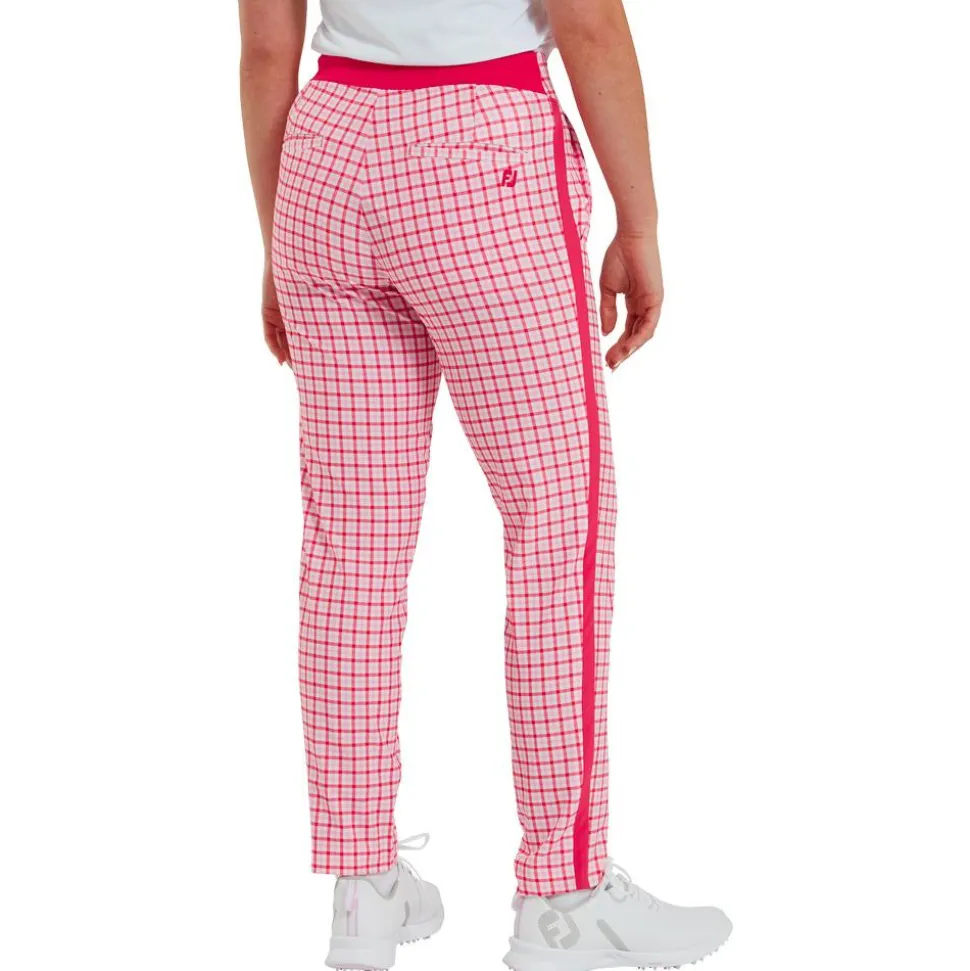 Pantalon Footjoy Gingham Lightweight Cropped W Pink Red