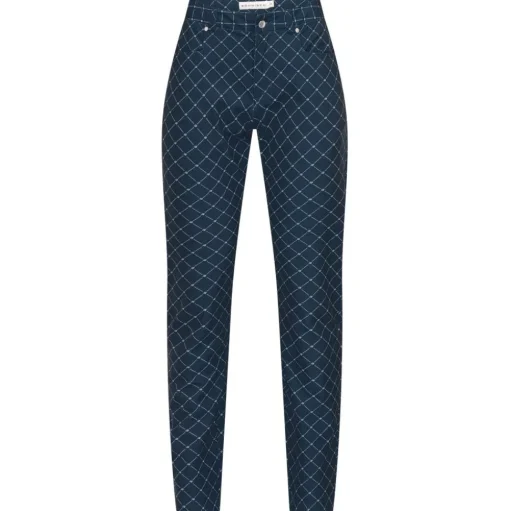 Pantalon Rohnisch Chie Comfort Pants 30 Micro R Check Navy