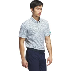 Polo adidas Ultimate365 Micro Argyle White