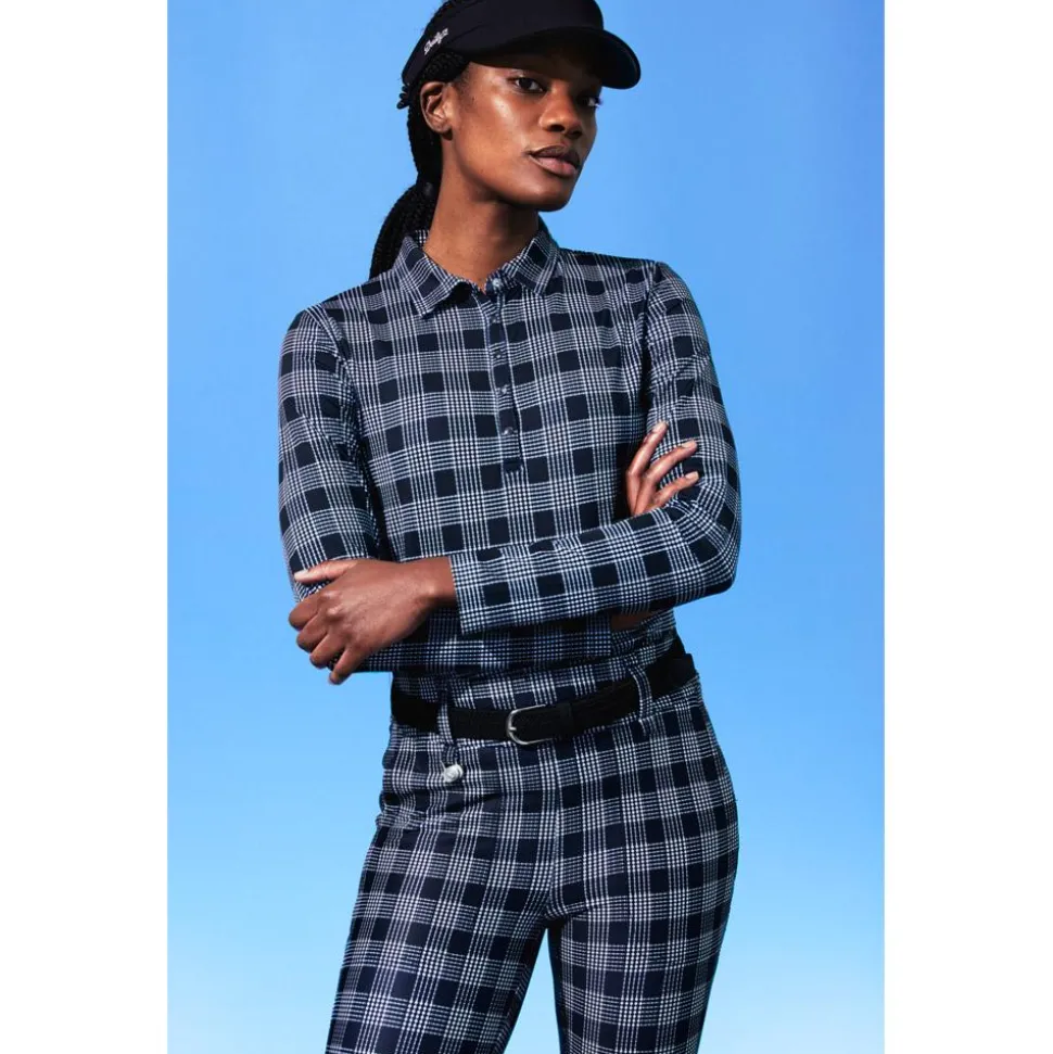 Polo Daily Sports Checked Ls Polo Shirt Navy