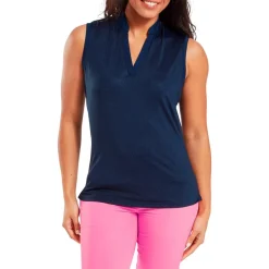 Polo Footjoy Animal Print Open Placket Ss Navy