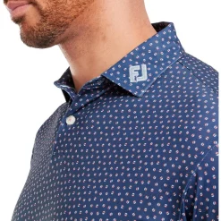 Polo Footjoy Bounce Print Pique Dark Denim