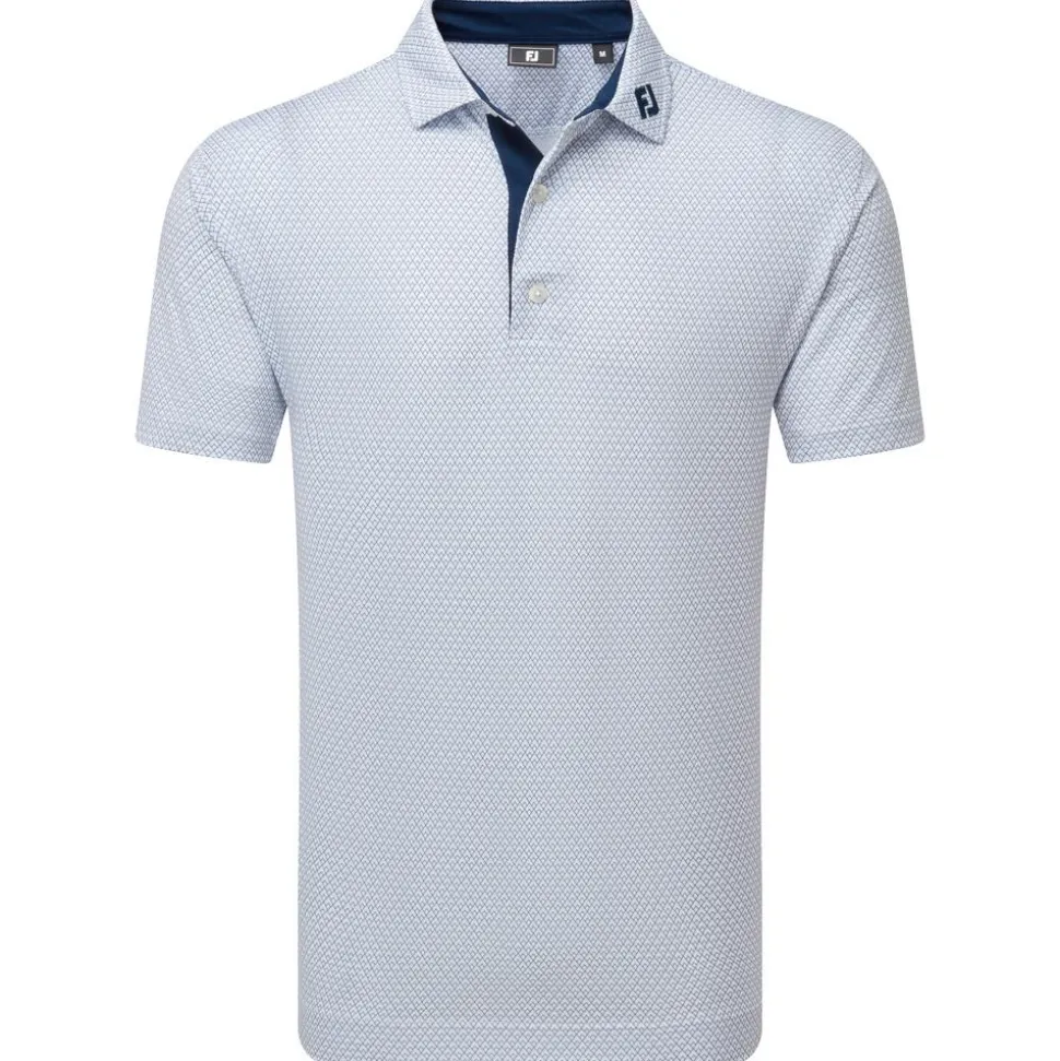 Polo Footjoy Deco Diamond Print White Navy