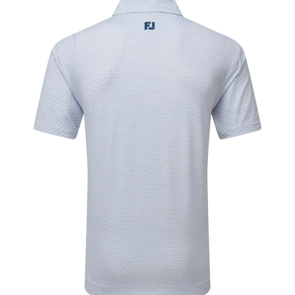 Polo Footjoy Deco Diamond Print White Navy