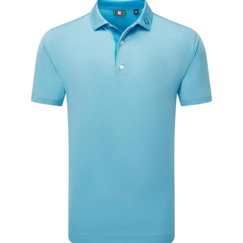 Polo Footjoy Deco Diamond Print Air Blue High Tide