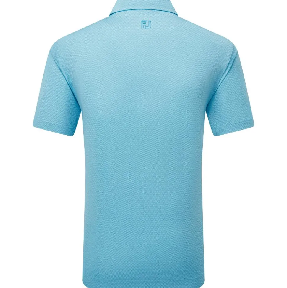 Polo Footjoy Deco Diamond Print Air Blue High Tide