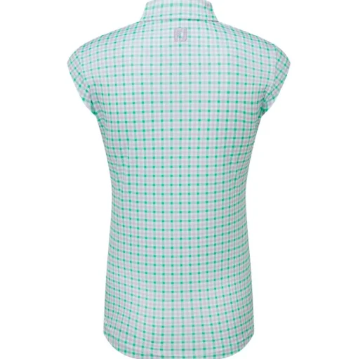 Polo Footjoy Gingham Print Lavande Menthe
