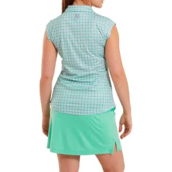 Polo Footjoy Gingham Print Lavande Menthe