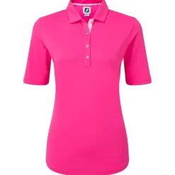 Polo Footjoy Half Sleeve Solid Pique W Hot Pink